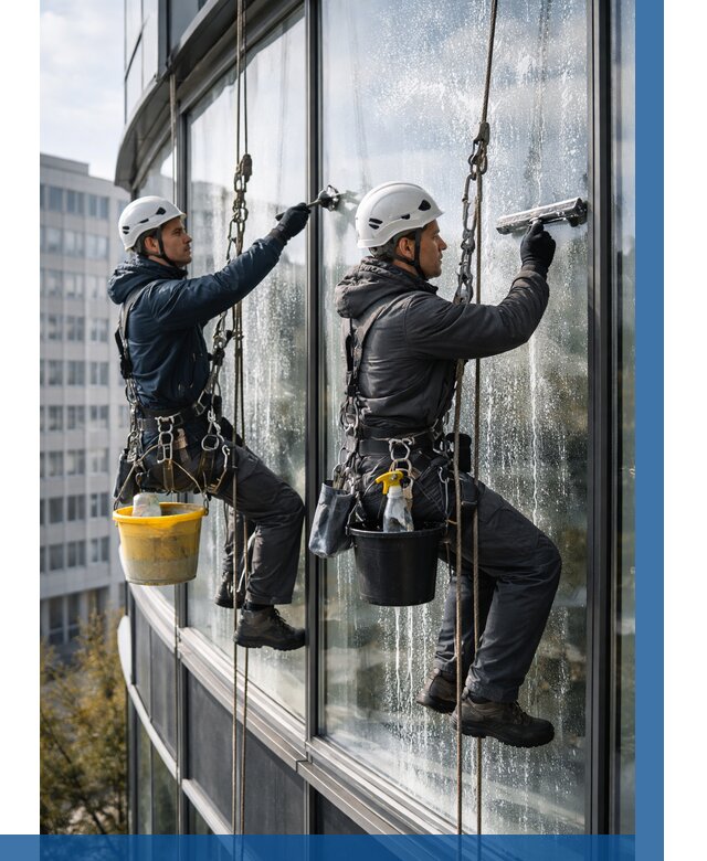Мойка панорамных окон в Магадане от 358 р. заказать у ВЫСОТНИК-Мгд