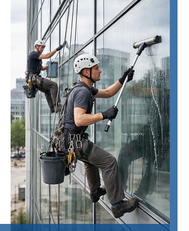 Мойка витражей альпинистами в Магадане от 716 р. под ключ|ВЫСОТНИК-Мгд