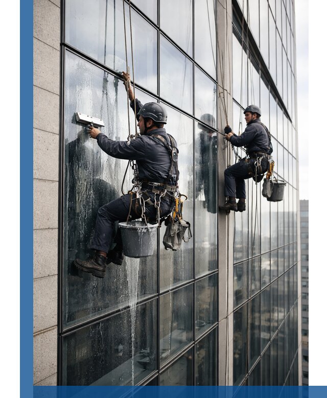 Профессиональная мойка стеклянных фасадов зданий в Магадане