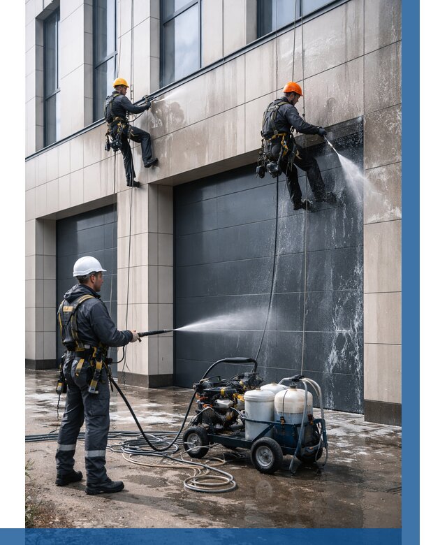 Послестроительная мойка фасада в Магадане от 307 р. | ВЫСОТНИК-Мгд