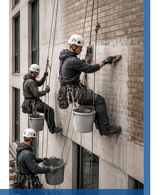 Удаление высолов с фасада в Магадане от 256 р. | ВЫСОТНИК-Мгд