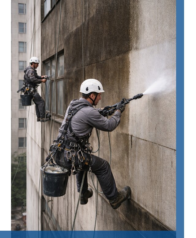 Очистка фасада от копоти в Магадане от 256 р. | ВЫСОТНИК-Мгд