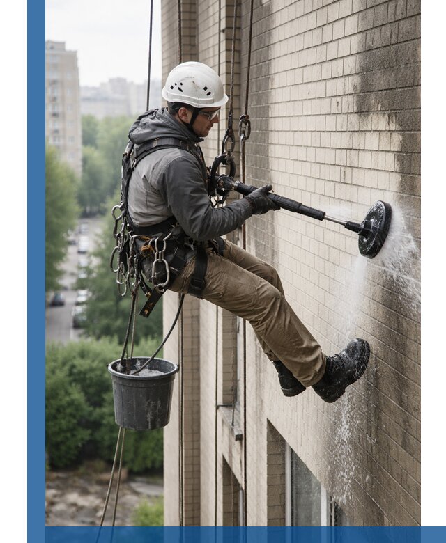 Очистка фасада от копоти в Магадане профессионально и безопасно