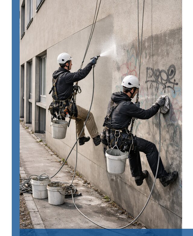 Антиграффити покрытие фасада с защитой от надписей в Магадане