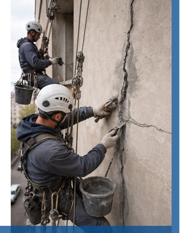 Заделка трещин на фасаде в Магадане от 920 р. | ВЫСОТНИК-Мгд