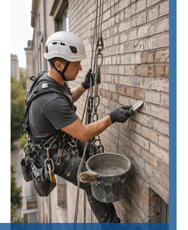 Ремонт кирпичной кладки фасада в Магадане от 1840 р. | ВЫСОТНИК-Мгд