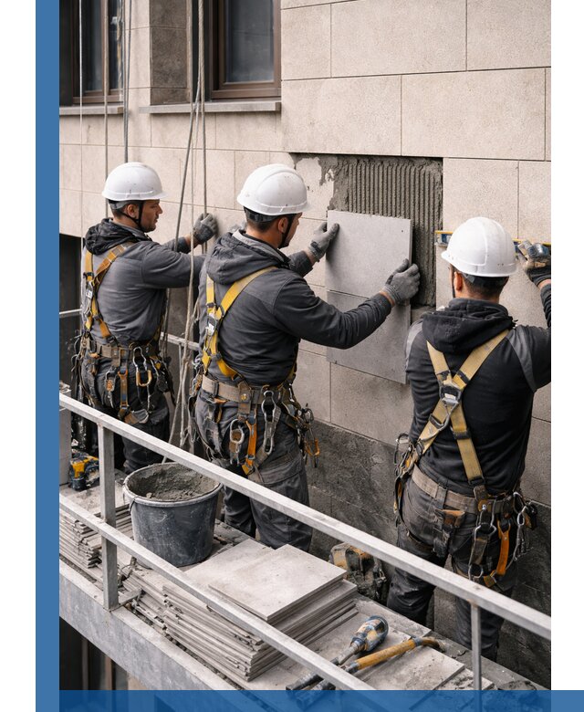 Ремонт облицовки фасада плиткой в Магадане с гарантией