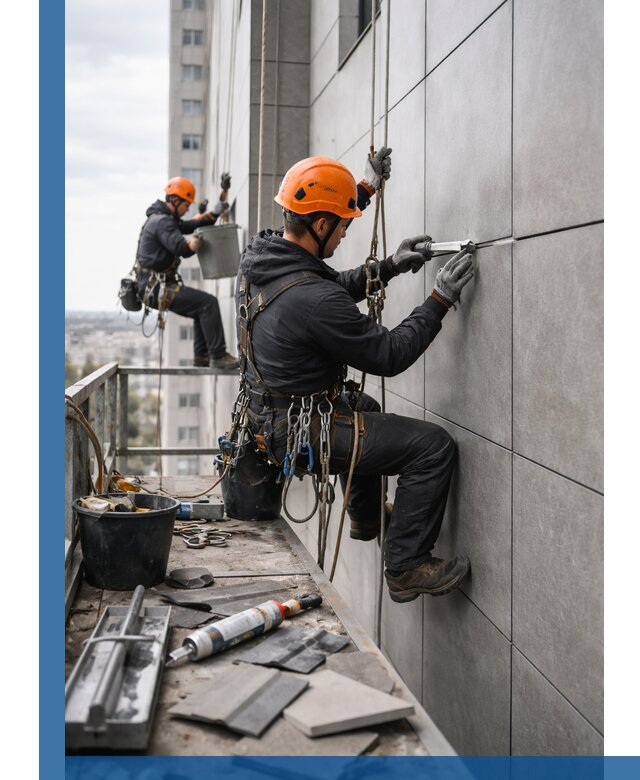 Профессиональный ремонт фасада из керамогранита в Магадане