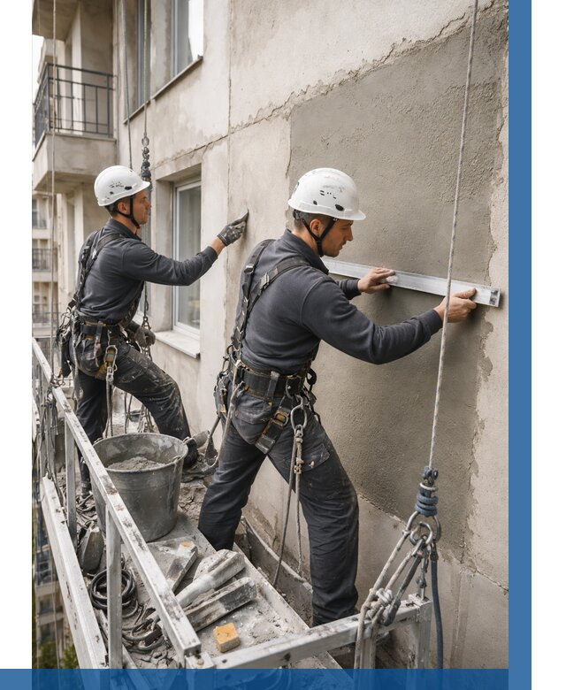 Штукатурка фасада на высоте в Магадане от 920 р. | ВЫСОТНИК-Мгд