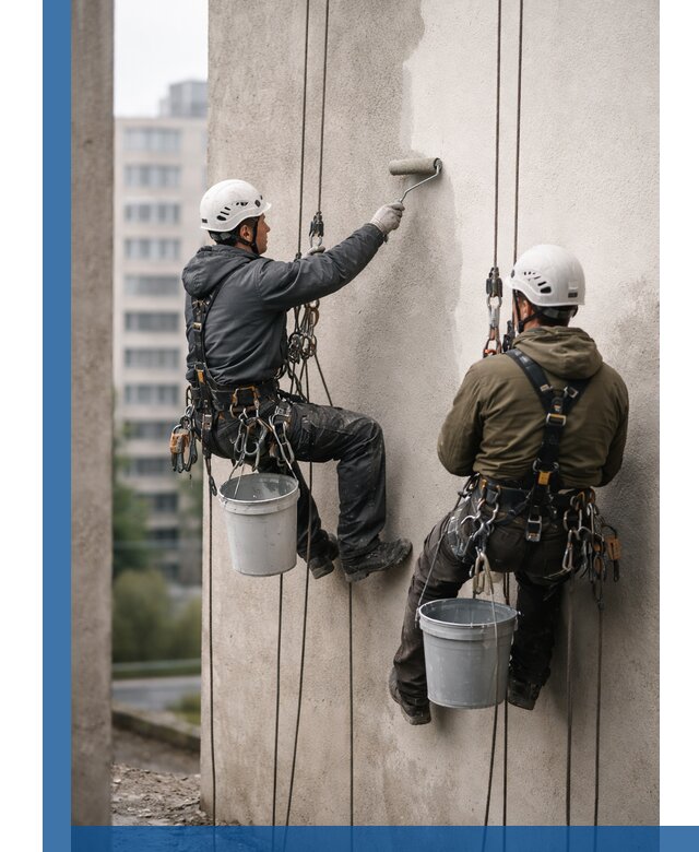 Покраска фасадов высотными альпинистами в Магадане с гарантией