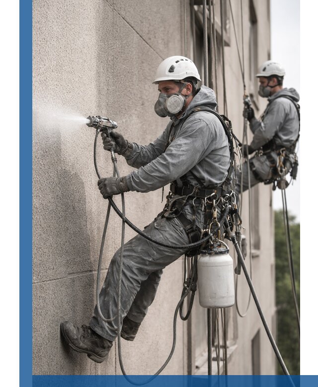 Безвоздушная покраска фасадов зданий в Магадане профессионально