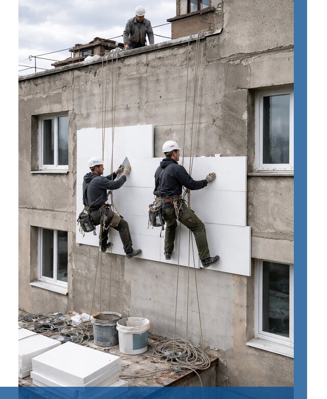 Утепление фасада пенополистиролом в Магадане от 1840 р. | ВЫСОТНИК-Мгд