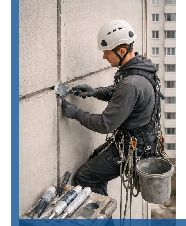 Ремонт межпанельных швов в Магадане герметизация и восстановление