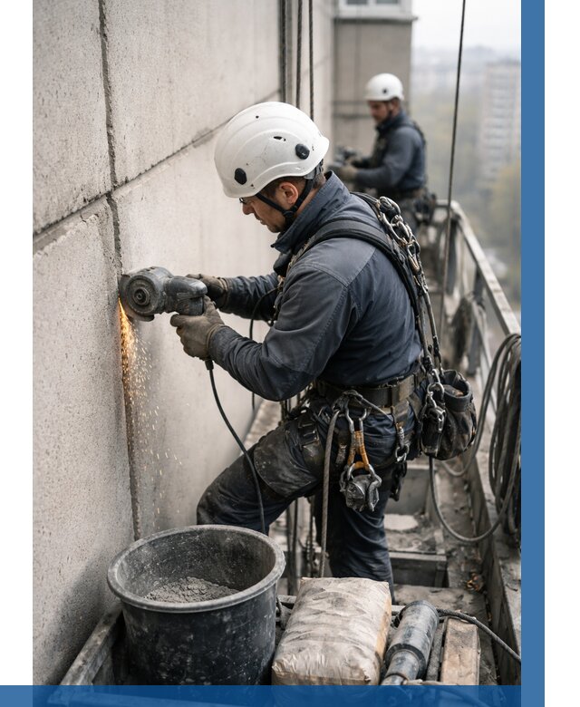 Штробление межпанельных швов в Магадане от 1227 р. | ВЫСОТНИК-Мгд