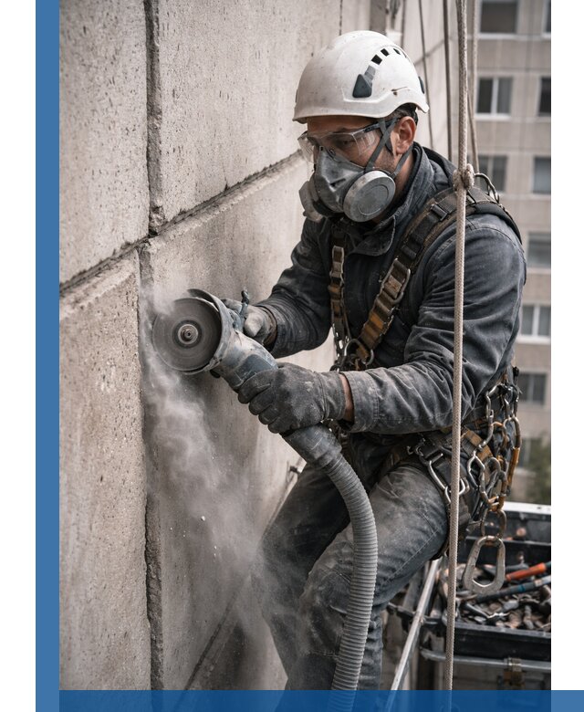 Штробление межпанельных швов в Магадане качественно и быстро