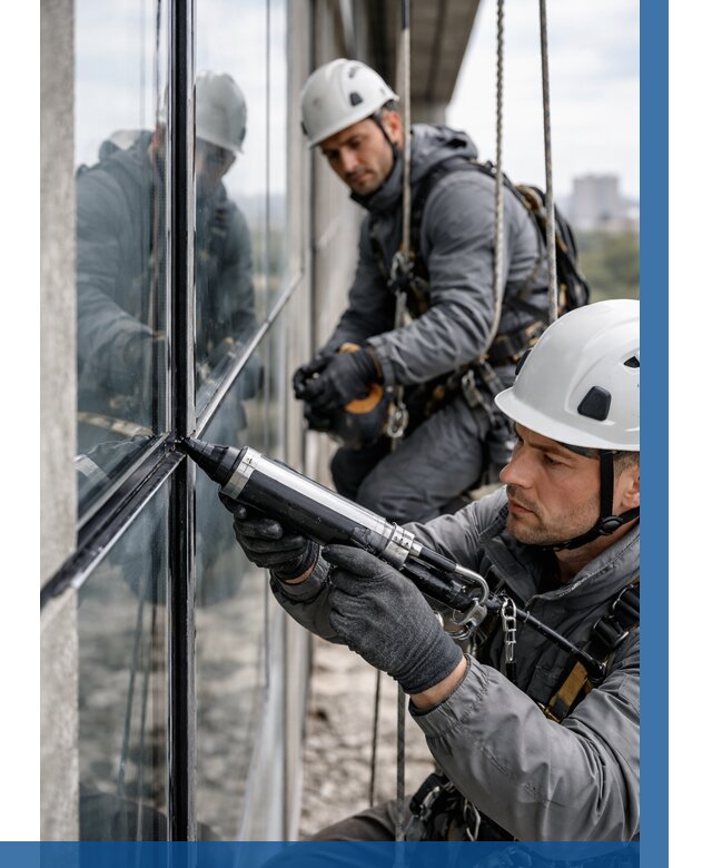 Герметизация витражных швов в Магадане от 664 р. | ВЫСОТНИК-Мгд