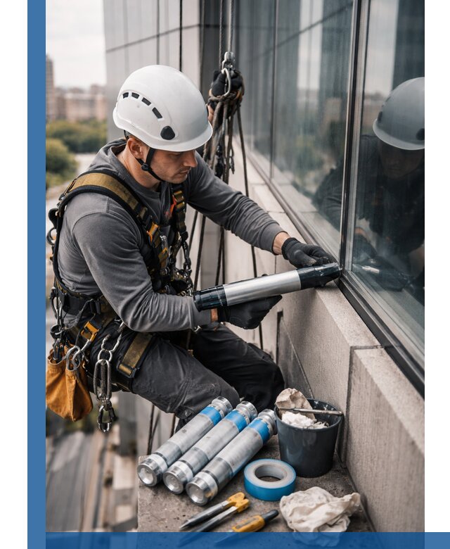 Герметизация стыков витража в Магадане для герметичных фасадов