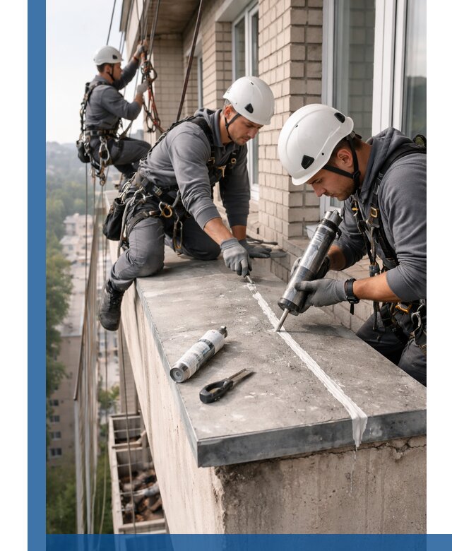 Герметизация балконного козырька в Магадане профессионально