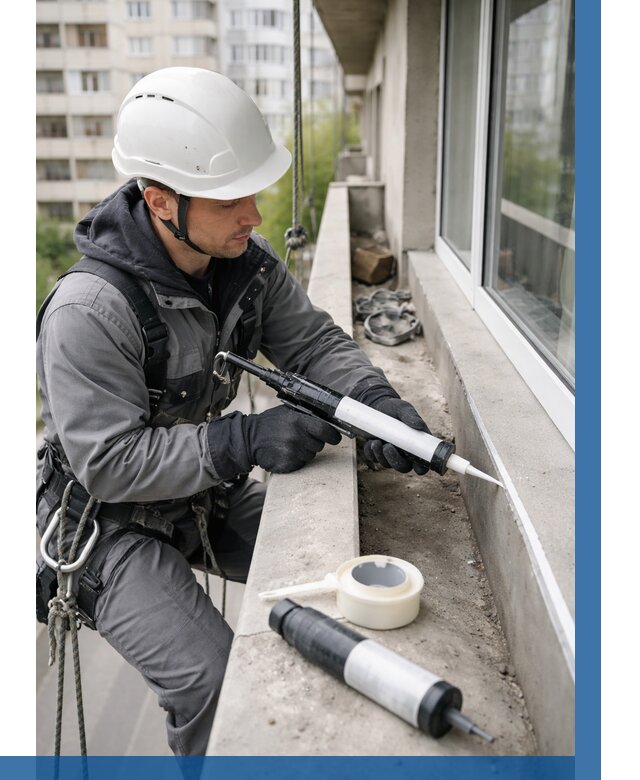 Герметизация швов лоджии в Магадане от 4600 р. | ВЫСОТНИК-Мгд