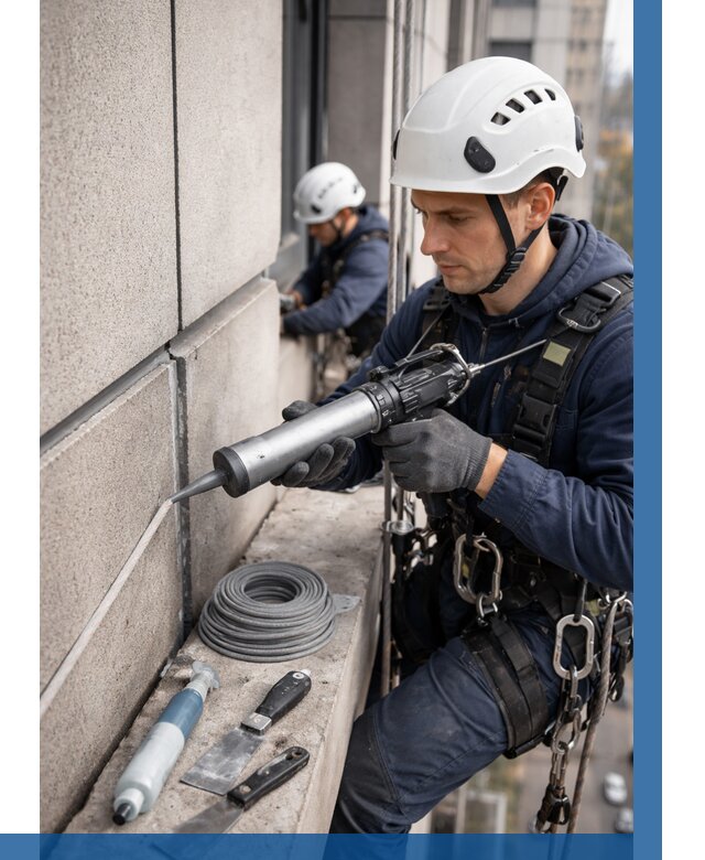 Герметизация деформационных швов фасада в Магадане от 716 | ВЫСОТНИК-Мгд