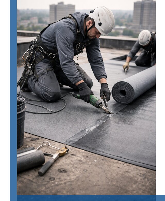 Ремонт мягкой кровли в Магадане с выездом промальпинистов