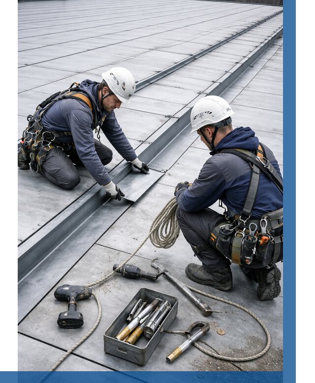 Ремонт фальцевой кровли в Магадане от 716 р. | ВЫСОТНИК-Мгд