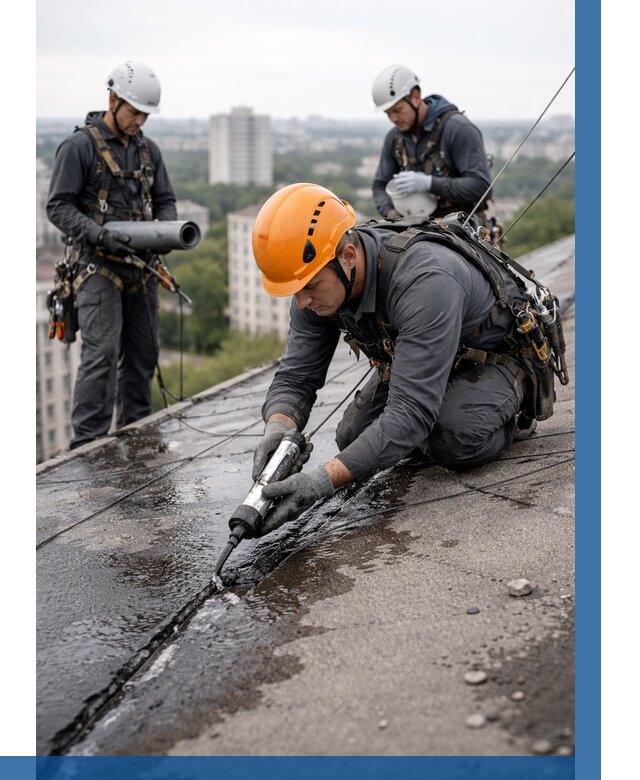 Устранение протечек кровли в Магадане от 12268 р. | ВЫСОТНИК-Мгд