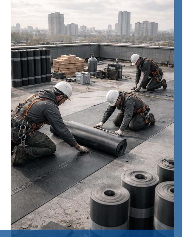 Монтаж мягкой кровли под ключ в Магадане от 460 р. | ВЫСОТНИК-Мгд