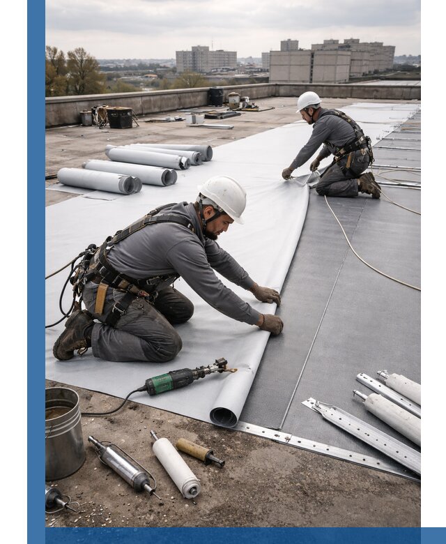 Монтаж мембранной кровли в Магадане для промышленных зданий