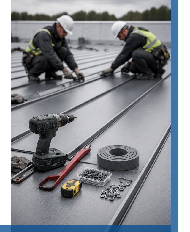 Монтаж фальцевой кровли в Магадане от 1840 р. | ВЫСОТНИК-Мгд