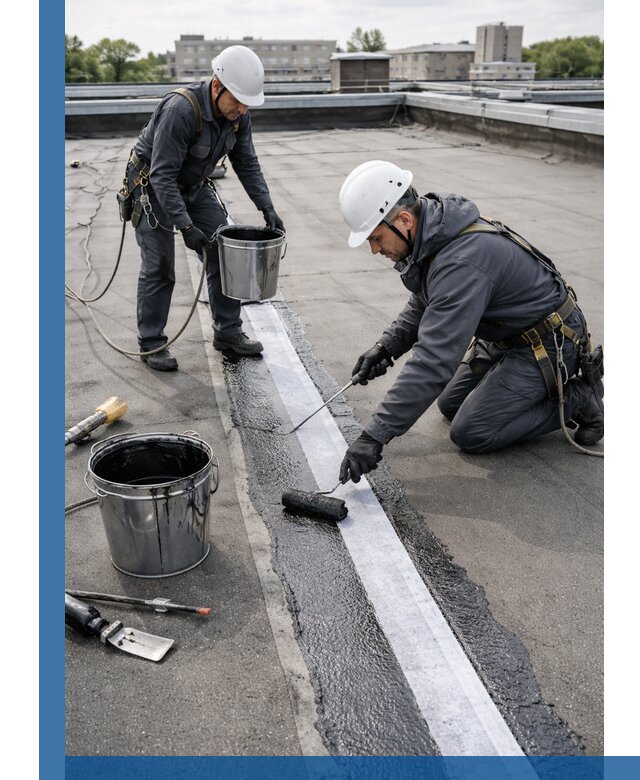 Гидроизоляция кровли мастикой в Магадане надежная защита