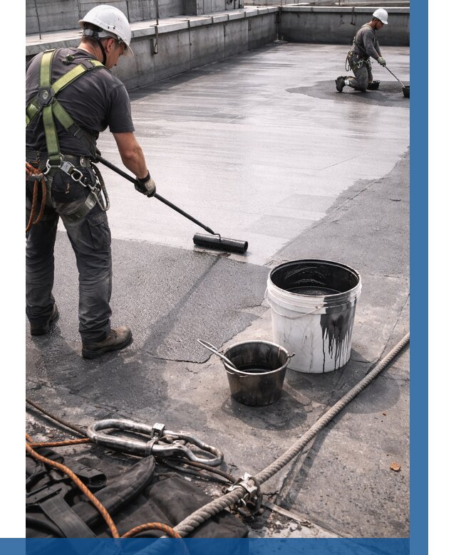 Гидроизоляция кровли жидкой резиной в Магадане от 511 р. | ВЫСОТНИК-Мгд