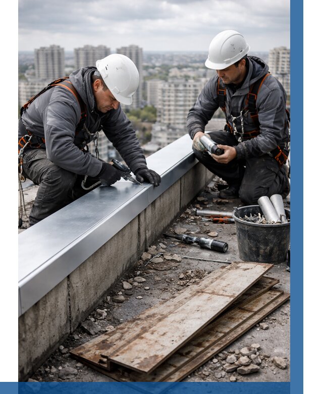 Замена парапетных крышек под ключ в Магадане от 1227 р. | ВЫСОТНИК-Мгд