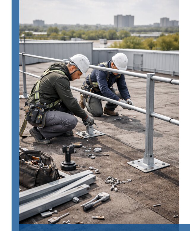 Монтаж кровельного ограждения в Магадане под ключ с гарантией