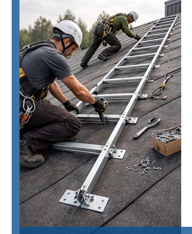 Профессиональный монтаж кровельной лестницы в Магадане под ключ