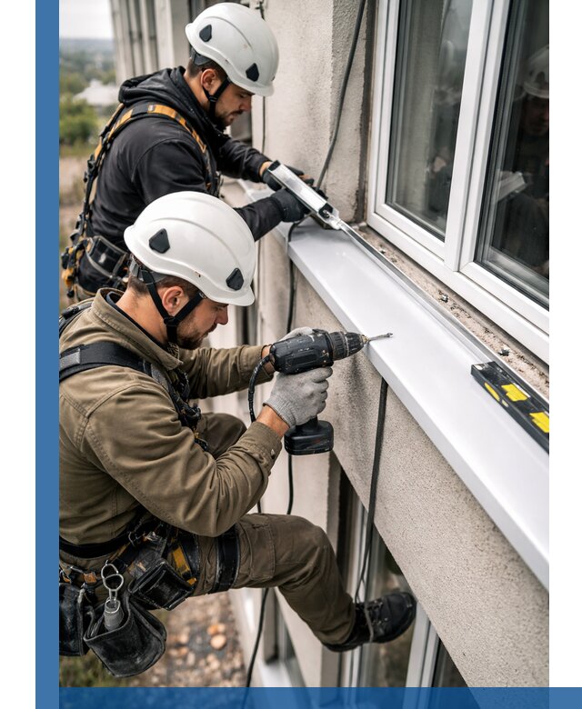 Профессиональный монтаж оконных отливов и отведения воды в Магадане
