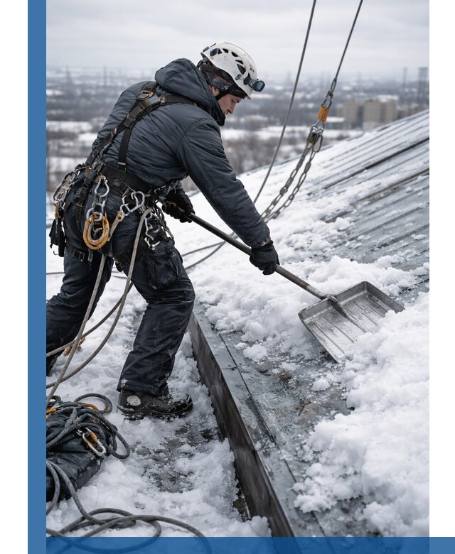 Профессиональная очистка кровли от снега и наледи в Магадане