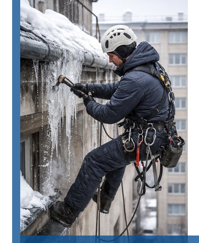 Удаление наледи и чистка водостоков в Магадане оперативно и безопасно