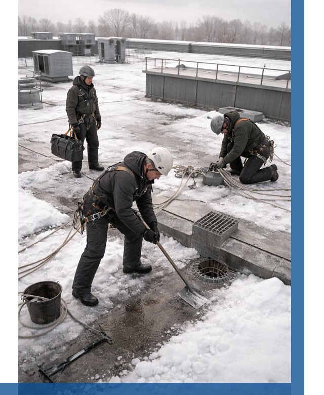 Абонентское обслуживание кровли зимой в Магадане от 8178 р. | ВЫСОТНИК-Мгд