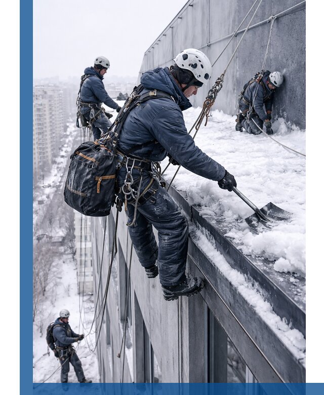 Абонентское обслуживание кровли зимой в Магадане регулярный уход