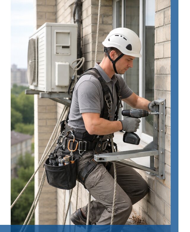 Установка кронштейнов кондиционера в Магадане от 3578 р. | ВЫСОТНИК-Мгд