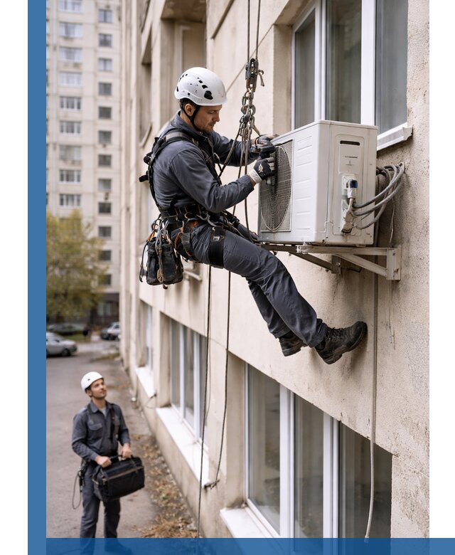 Демонтаж внешнего блока кондиционера в Магадане профессионально