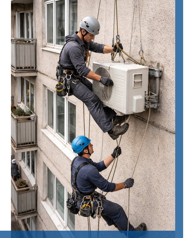 Перенос внешнего блока кондиционера в Магадане от 9201 р.| ВЫСОТНИК-Мгд