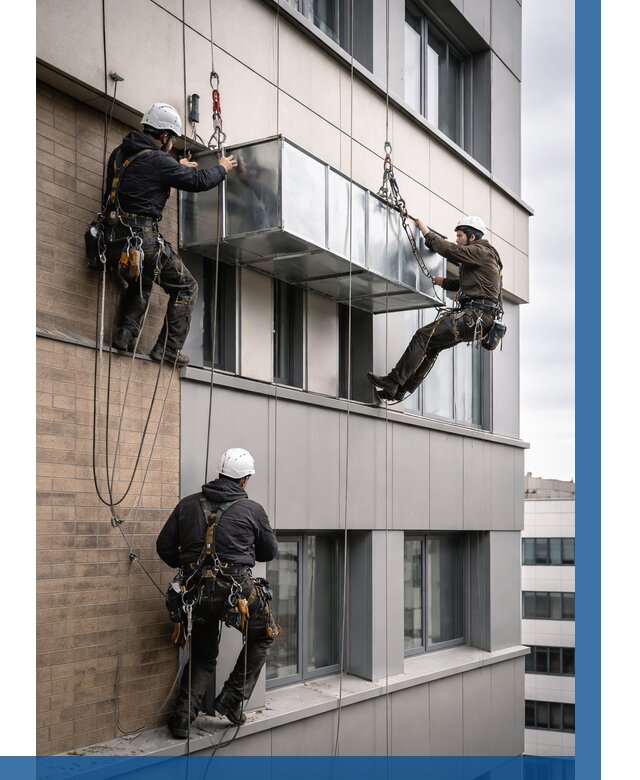 Монтаж воздуховодов на фасаде в Магадане от 1533 р. | ВЫСОТНИК-Мгд