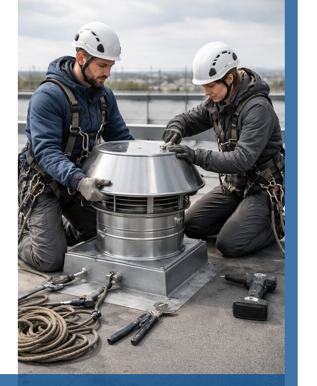 Установка дефлекторов на кровле в Магадане от 4600 р. | ВЫСОТНИК-Мгд