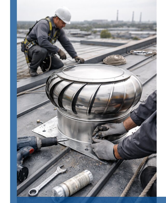 Установка дефлекторов на кровле в Магадане профессионально