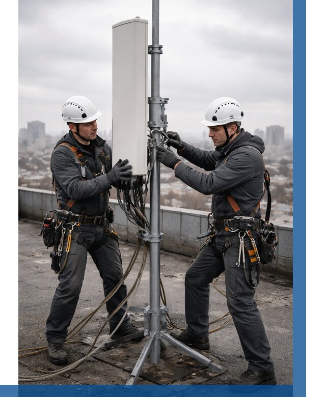 Монтаж антенн связи на крыше в Магадане от 8690 р. | ВЫСОТНИК-Мгд