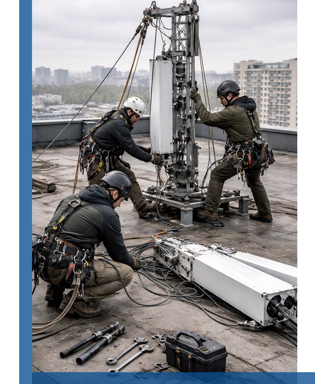 Демонтаж антенн на крыше зданий в Магадане с гарантией