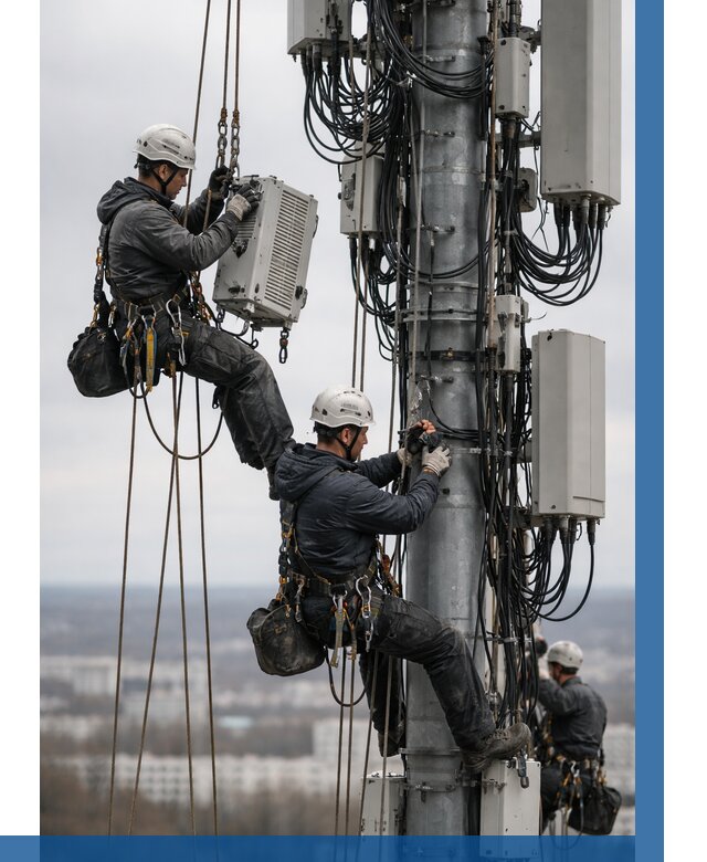 Монтаж оборудования связи на мачте в Магадане от 7667 р. | ВЫСОТНИК-Мгд