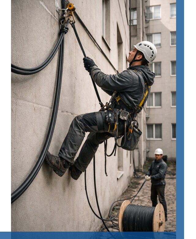 Протяжка кабеля питания на высоте в Магадане от 460 р. | ВЫСОТНИК-Мгд